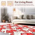 thumbnail image 2 of ODIKA 6' Machine Washable Non-Slip Area Rug, Art Fanfare Retro Revival Design High Traffic Rug, Red, 289128, 2 of 7