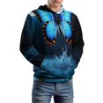 thumbnail image 5 of Dreamy Purple Butterfly Pattern (102)-1 Men's Women New Sweatshirt Hoodie Men's Plus Size Sweatshirt Hooded Sweatshirt 3d Printed Street Men's Cloth, 5 of 6