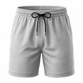 thumbnail image 2 of EOYWHK Mens Active Shorts Quick Dry Elastic Waist Drawstring Workout Shorts for Men Soft Lightweight Breathable Wear Daily Wear Outdoor Gray, Size S, 2 of 9