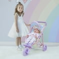 thumbnail image 3 of Teamson Kids Poussette de Jogging pour Poupées 16 Pouces Buggy Pliable Couleur Irisée, 3 of 10
