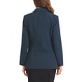 thumbnail image 3 of INSPIRE CHIC Blazers de Oficina para Mujeres con Solapa y Hombreras, Blazer Doble Botonadura, Color Azul Oscuro S, 3 of 6
