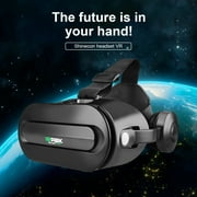 VR Headset for Phone, 3D Glasses Virtual Reality Headset with Bluetooth Headphone, VR Glasses for TV,Movies&Video Games with Adjustable Pupil Distance VR Goggles for iPhone/Android,Black,FCC Approved