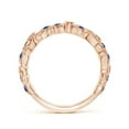 thumbnail image 2 of ANGARA Natural Nature Inspired Round Blue Sapphire & Diamond Vine Ring in 14K Rose Gold for Women (Size-1.3mm) | September Birthstone, Anniversary, Jewelry Gift for Women | Natural Blue Sapphire Ring, 2 of 9