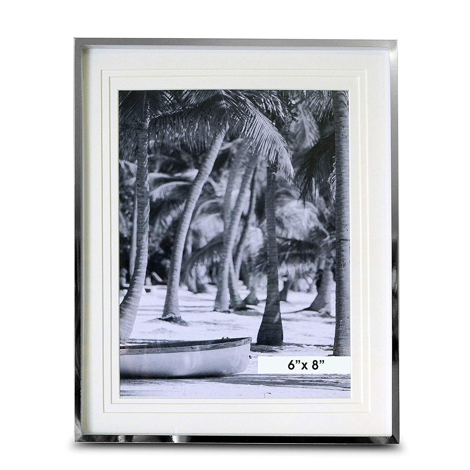 Crosby Street Classic Photo Frame, Silver Aluminum, For, 8 x 10 6 x 8