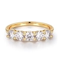 thumbnail image 1 of Anillos de aniversario MOOSEA, 5 piedras, moissanita, oro amarillo de 14 quilates, 1 of 8