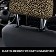 thumbnail image 4 of Kdxio Leopard Print Pattern Print 2 Piece Car Head Rest Covers Set Auto Front/Rear Seats Headrest Cover Universal Fit Most Cars,Sedan, SUV, 4 of 9
