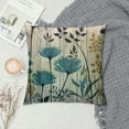 thumbnail image 2 of Nawypu  Pillow Covers Watercolor Ink Painting Dandelion Flower Leaves with Wood Background Burlap Throw Pillow Case Cushion Cover Protector  Home Sofa Decorative Pillowcase Set of, 2 of 5