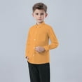thumbnail image 5 of HAiming Toddler Boys Girls Button down Shirts Trendy Lapel Long Sleeve Tops Fall Winter Casual Outfits with Pocket, 5 of 6