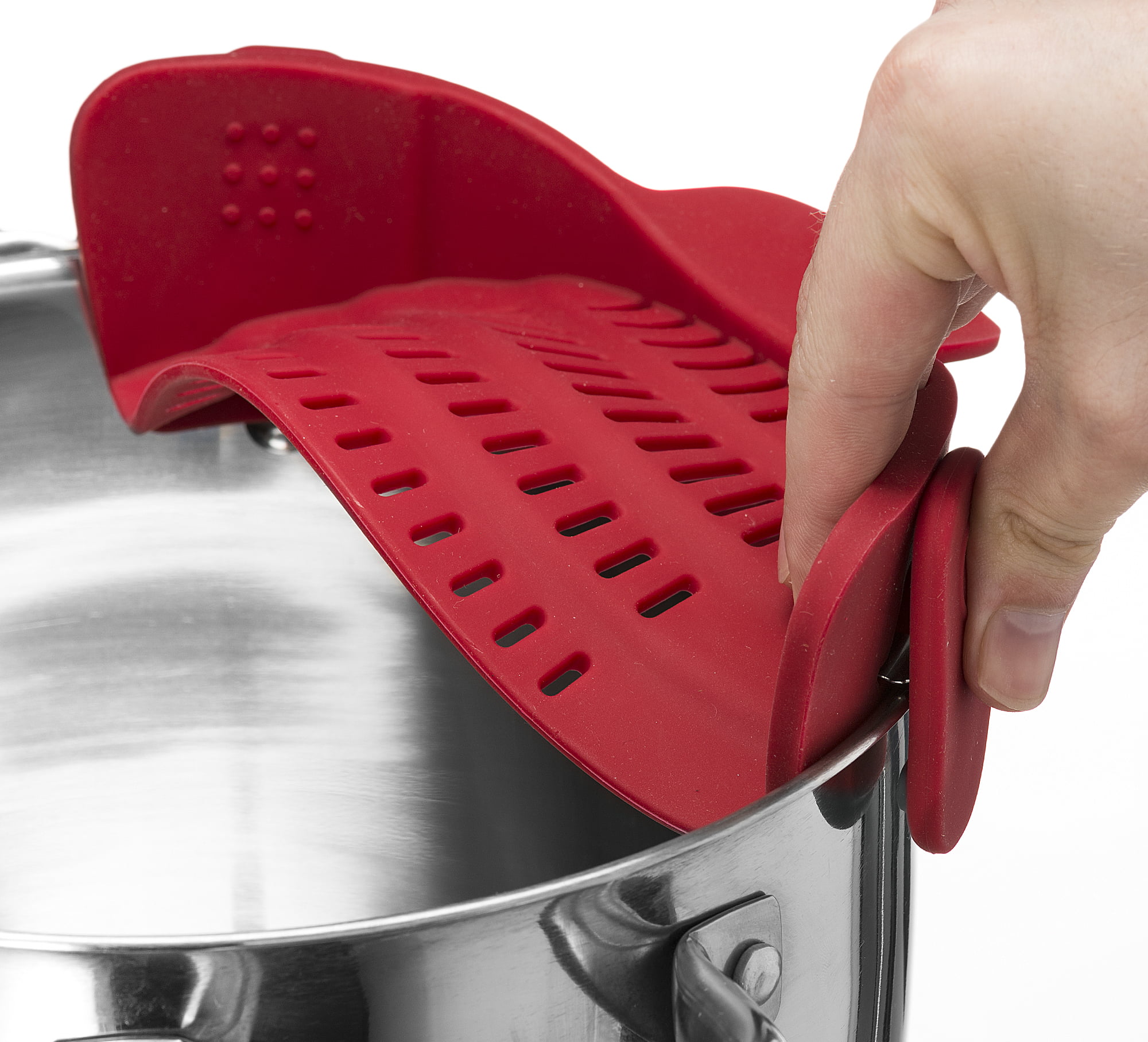 The Original SNAP'N STRAIN by Kitchen Gizmo, No-hands No-Fuss Clip