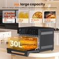 thumbnail image 5 of Air Fryer Toaster Oven Combo, 32QT Large Capacity, 21-in-1 Cooking Functions, 1800W Convection Oven with 360° Rotisserie, 4-Layer Cooking Space, Complete Accessories for Family Daily Use, 5 of 7