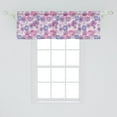 thumbnail image 2 of Ambesonne Purple Valance Pack of 2, Watercolor Flower Art, 54"X18", Blue Pink, 2 of 4