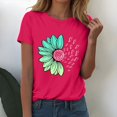thumbnail image 2 of Women's Workout Tee - Athletic Plus Size Top - Short Sleeve Cotton - Trendy 2025 Design | Baberdicy | Womens Fashion Workout T Shirts Athletic Plus Size Tops Summer Trendy (Hot Pink | L), 2 of 9