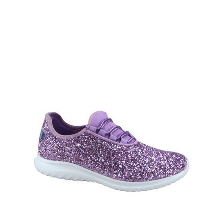 

Lotus-08 Women s Fashion Sparkle Glitter Comfort Light Weight Slip On Flat Sneaker Shoes ( Purple 8.5)
