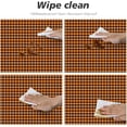 thumbnail image 4 of Round Fitted Tablecloth 44 Inch, Halloween Orange Gingham Round Fitted Tablecolth Elastic Stretch Tablecloth Washable Table Cloths Polyester Table Cover for Dining, Party, Buffet, Wedding, 4 of 8