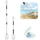 thumbnail image 2 of Tamiz de arena de playa Lzvxtym de 2 piezas, palas de arena para playa, pala de conchas para playa, tamiz de dientes de tiburón, 2 of 8