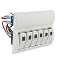6 Gang Rocker Switch Panel Circuit Breaker with LED Indicator for