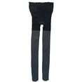 thumbnail image 2 of 6 Pack of Mod & Tone Maternity Microfiber Opaque Tights, Wide Waist Band (S/M, Gray with Black Top), 2 of 3