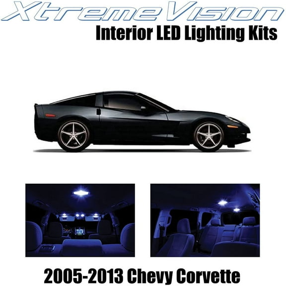 XtremeVision Interior LED for Chevy Corvette 2005-2013 10 pcs Blue Interior LED Kit Installation Tool