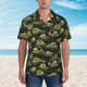 thumbnail image 2 of Fotbe Light Green Excavator Camisa Hawaiana para Hombre Unisex – Camisa Casual de Verano con Botones de Manga Corta de Algodón y Lino,Small, 2 of 7