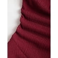 thumbnail image 4 of Y2K Style Ruched Textured Fabric Bandeau Mini Dress, 4 of 10