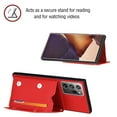 thumbnail image 4 of Back Flip Wallet Case for Samsung Galaxy Note 20 Ultra, Slim Skin Friendly PU Leather Folio Case with Stand Card Slots Magnetic Closure Wrist Strap Phone Cover for Samsung Galaxy Note 20 Ultra,Red, 4 of 11