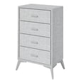 thumbnail image 1 of Cómoda MU:4LIFE Estilo Urban Chic de 4 Cajones Organizador Cajonera Estructura Metálica Forrada en Tela Gris Claro, 1 of 4