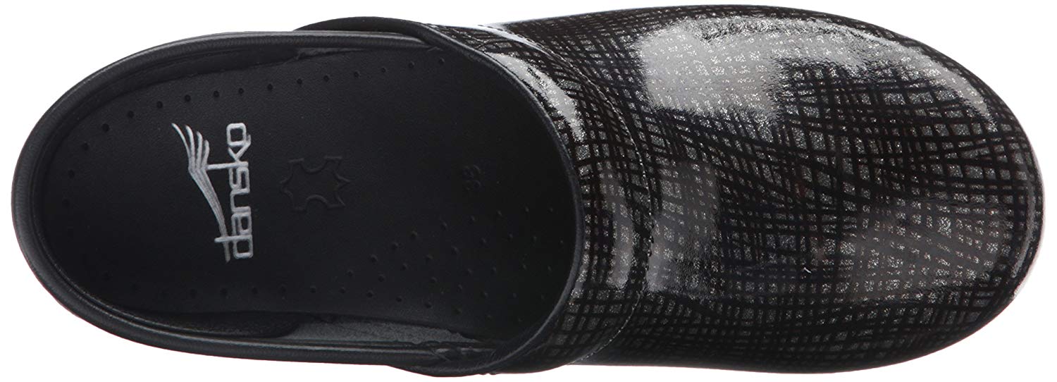 dansko silver black crisscross