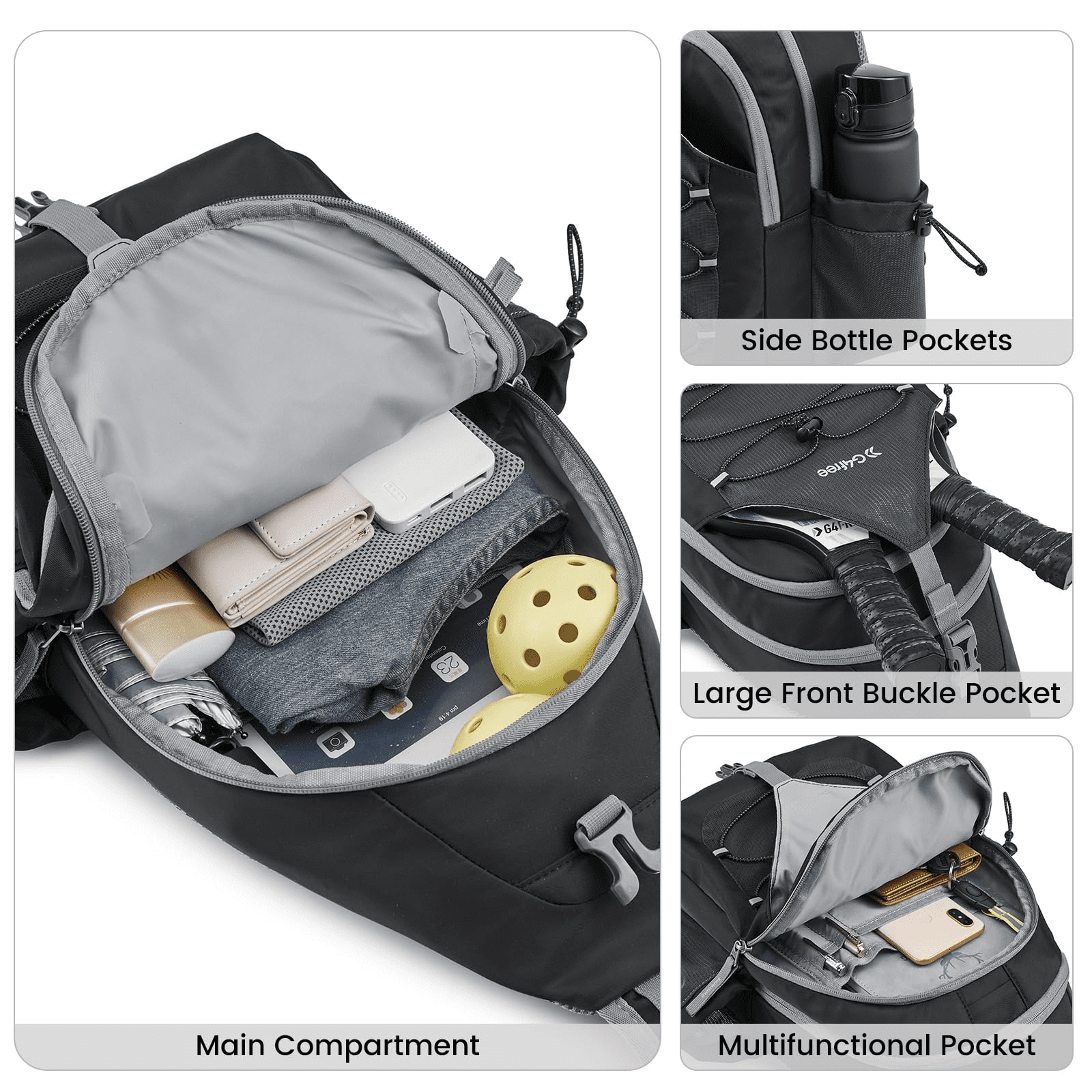 G4Free Pickleball Sling Bag for Women - Lightweight Crossbody Sports Bag