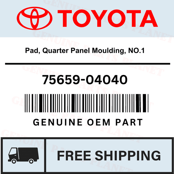 OEM GENUINE TOYOTA Tacoma 2005-2016 Pad, Quarter Panel Moulding, NO.1 - 75659-04040