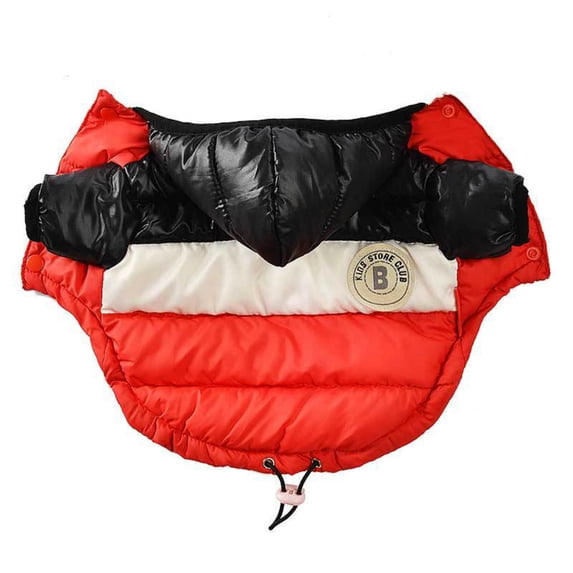 Winter Pet Clothes For Big Dogs Warm Small Pet Coat Jacket Waterproof Dog Hoodies Chihuahua French Bulldog Pug Clothing Red S