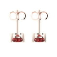thumbnail image 4 of Clara Pucci 1Ct Natural Garnet Heart Cut VVS1 Push Back Stud 14k Solid hypoallergenic Gold Designer Earrings For January, 4 of 7