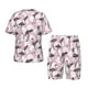 thumbnail image 1 of Balery Pineapple Flamingo Conjunto de Pijama Infantil de Manga Corta con Estampado – Ropa de Dormir de Algodón Suave-XX-Large, 1 of 6