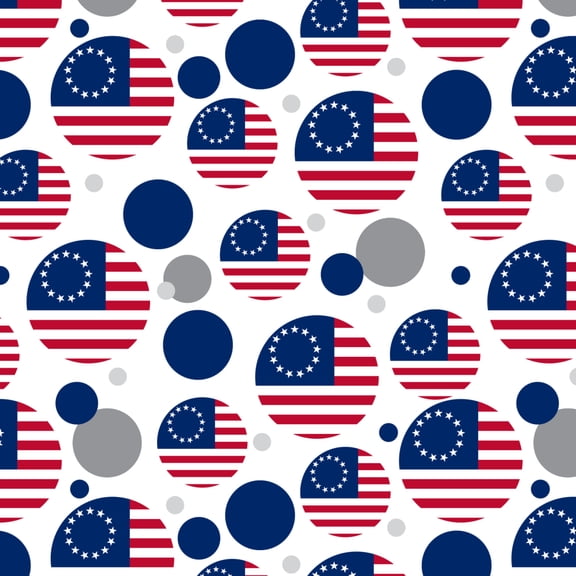 Betsy Ross 1776 American Flag Premium Gift Wrap Wrapping Paper Roll
