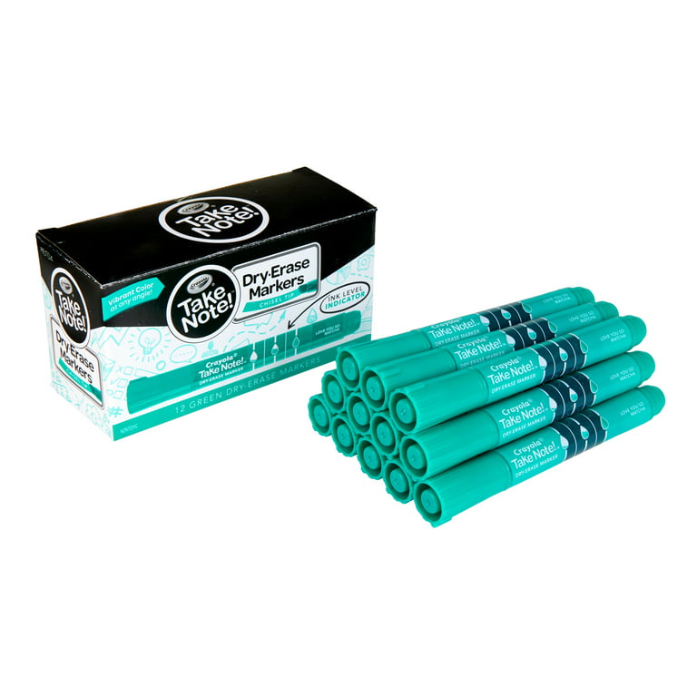 Crayola Take Note! Dry Erase Markers, Chisel Tip, Blue/Black, Set of 2