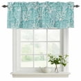 thumbnail image 2 of Teal Coral Coastal Valances for Windows, Ocean Nautical Seaside Beach Light Filtering Kitchen Curtains, Rod Pocket Window Valance Curtains for Living Room Bedroom, 60" W x 18" L, 2 Panels, 2 of 9