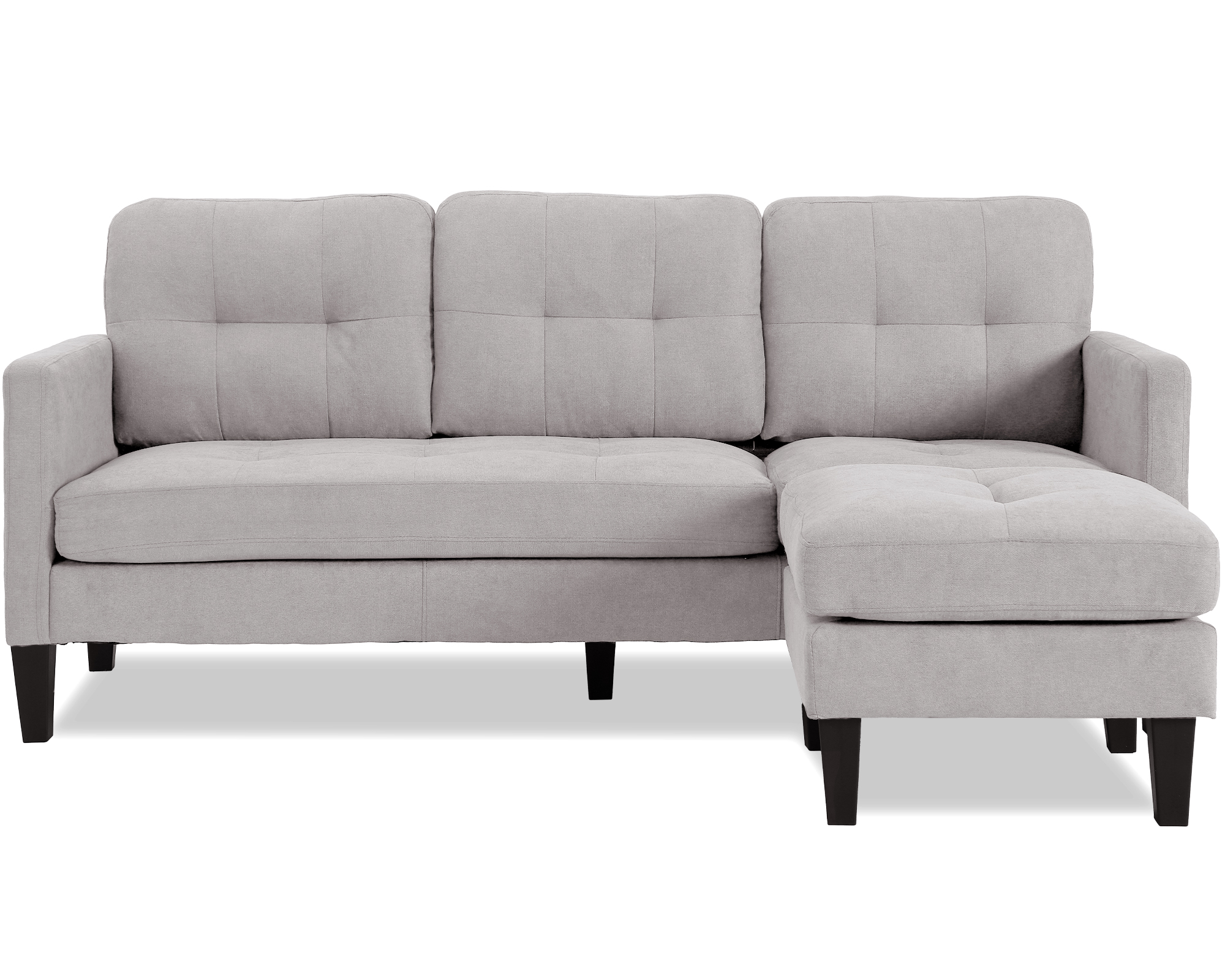Haverchair Modern Sectional Sofa Couch with Reversible Chaise L-Shaped Couch for Living Room,LIGHT GRAY