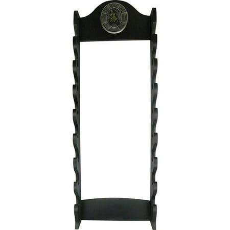 WS-8WX Sword Stand 8-Tiers Wall Mount Sword Stand with Samurai Logo, 8-Tiers Wall Mount Sword Stand with Samurai Logo By