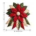thumbnail image 4 of Festive Quilted Christmas Door Hanging DIY Sewing Kit; 3D Padded Patchwork Set for Beginners, Complete Fabric Kit for Front Door, Mantel, Wall, Office Decor, Gift for Craft Lovers,Red flower, 4 of 6