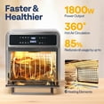 thumbnail image 4 of SPECSTAR 21 Qt Air Fryer Toaster Oven Combo, 8-in-1 Convection Oven Countertop with Rotisserie and Dehydrator, Stainless Steel Digital Air Fryer Oven with 7 Accessories, 1800W, 4 of 8