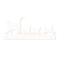 thumbnail image 1 of Decoraciones Metal Little Gat Garden Silhouette Ornament (s) White, 1 of 9