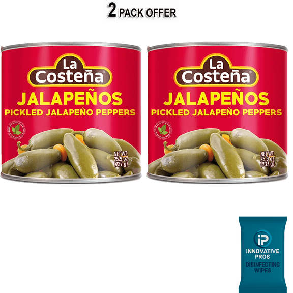 La CosteƱa Pickled Whole Jalapeno Peppers, 25.9 oz