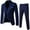 Dark Blue, variant on Men's 3-Piece Suit Set, Jacket Pants and Vest, Business Formal Wear For Wedding Party Office and Special Occasions,Black,L