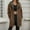 Brown-2, variant on Women's Casual Oversized Jackets Zip Up Solid Color Hooded Coat Fall Drawstring Lightweight Outerwear with Pockets