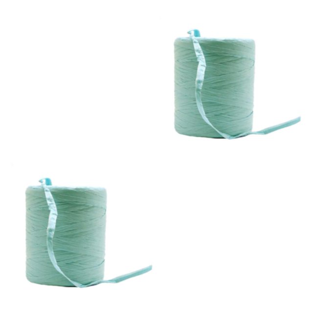 Destyer Natural Paper Ribbon For Wonderful DIY Projects Creative Not Easy To Fade Solid Crochet Yarn green 2Set