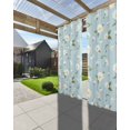 thumbnail image 3 of nqOlkjepod Outdoor Curtains for Patio Waterproof, White Daisy Outdoor Privacy Panels Grommet, Country Pastoral Spring Botanical Flowers Blackout Outside Curtains for Porch/Cabana 54"x108", 2 Panels, 3 of 8