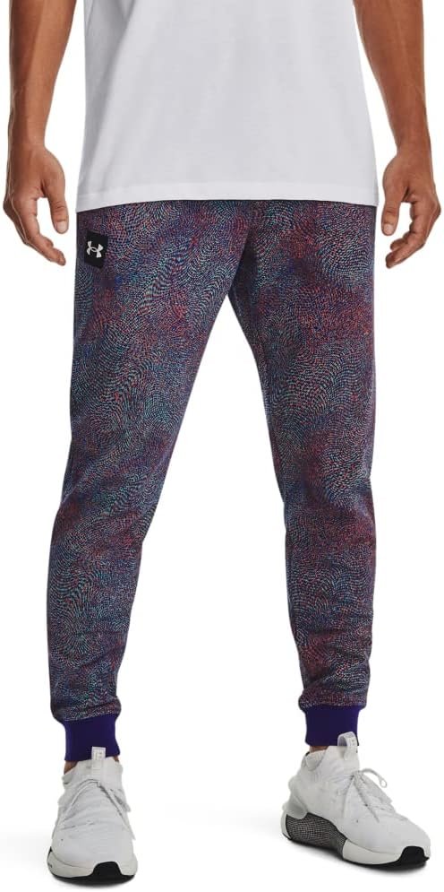 Under Armour Men's Tall Size Rival Terry Printed Joggers, 468 Sonar ...