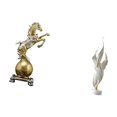 thumbnail image 5 of 2 Pieces Decorative Figurine Modern Sculpture Tabletop Statue Delicate Styling for Desktop Centerpiece Shelf Decoration, 5 of 8