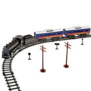 EZTEC Battery Operated North Pole Express Christmas (29 pieces plastic train set, with operating headlight)