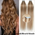 thumbnail image 3 of SEGO 20 Pcs Tape in Hair Extensions 100% Real Remy Human Hair Double Side Skin Tape Straight Silky Hair Clearance Black/Blonde/Red, 3 of 9