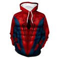 thumbnail image 2 of Hero Hoodies Pullover Spider Pattern Sweatshirts Superhero Long Sleeve Shirts with Pocket Casual Tops for Winter Red S, 2 of 5
